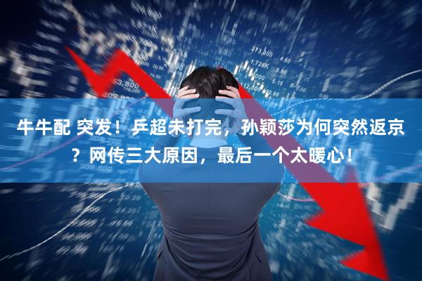牛牛配 突发！乒超未打完，孙颖莎为何突然返京？网传三大原因，最后一个太暖心！