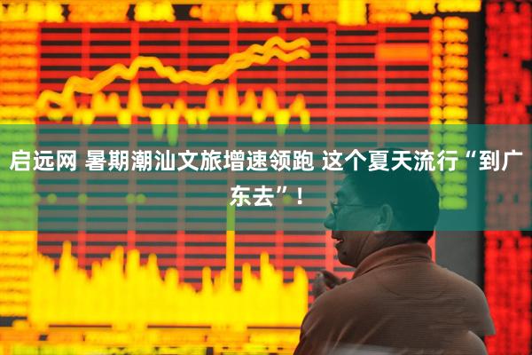 启远网 暑期潮汕文旅增速领跑 这个夏天流行“到广东去”！