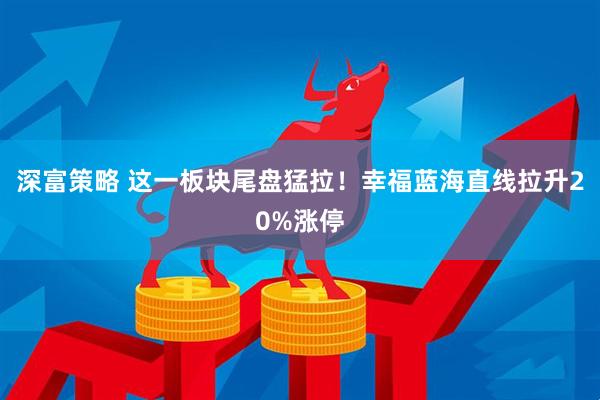 深富策略 这一板块尾盘猛拉！幸福蓝海直线拉升20%涨停
